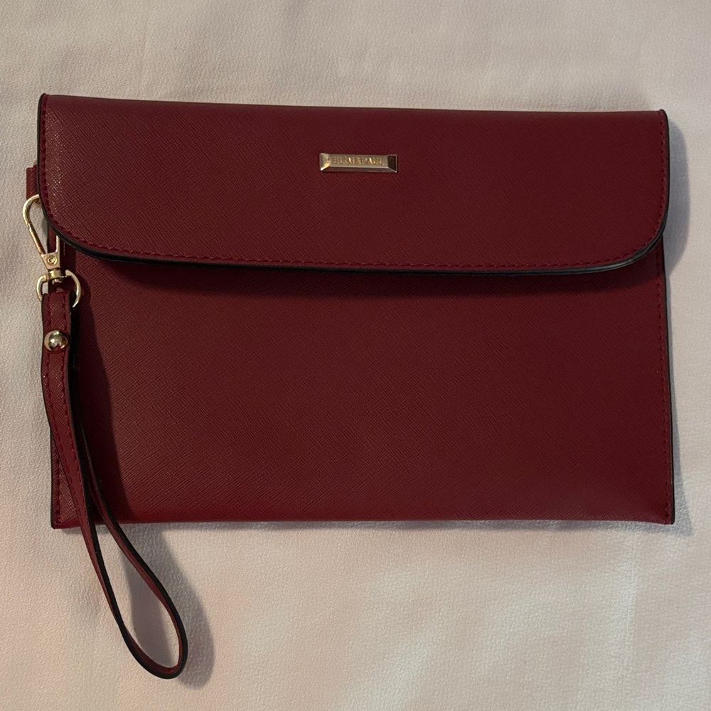 Elegant  Burgundy Wristlet / Clutch